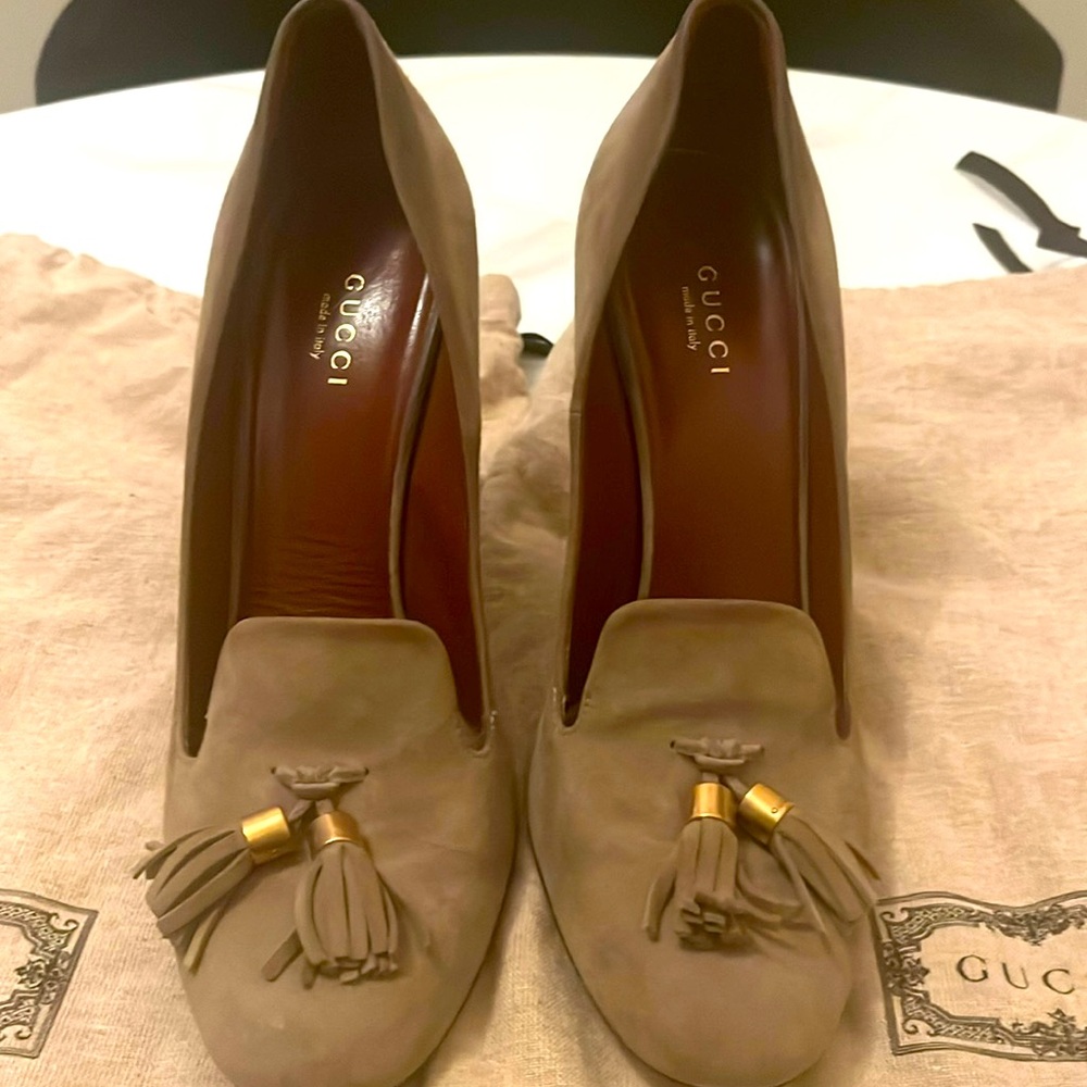 Gucci suede heels